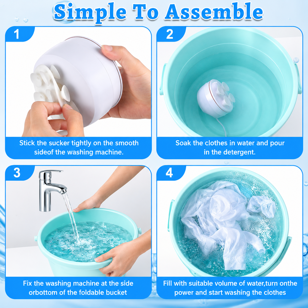 WashWave Portable Fabric Cleaner | Smart USB Turbo Laundry Solution